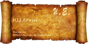 Ujj Ervin névjegykártya